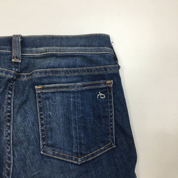 RAG & BONE Rae Wash 5 Pocket Logo Hardware Ankle Skinny Denim Jeans - Picture 10 of 12